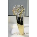 **MAGNIFICENT [R41156]** TRILOGY DESIGN [0.700ct] DIAMOND RING [YELLOW GOLD] - **SEE VIDEO**