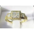 **PRINCESS TRILOGY [R65152]** DIAMOND RING [1.250ct] INVISIBLE SETTING [YELLOW GOLD] - **BUY SAFE**