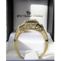 **PRINCESS TRILOGY [R65152]** DIAMOND RING [1.250ct] INVISIBLE SETTING [YELLOW GOLD] - **BUY SAFE**