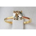 **CERTIFIED 1 PIECE ONLY [R36654]** 1/2ct DEAL [0.437ct] ROUND CUT [SI3] DIAMOND RING [YELLOW GOLD]