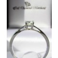 **4 CLAW DESIGN [R27473]** ROUND CUT [0.375ct] SOLITAIRE DIAMOND RING [WHITE GOLD] - BUY SAFE