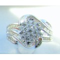 **EXCLUSIVE DEAL [R52643]** SWIRL DESIGN [1.100ct] DIAMOND RING [WHITE GOLD] - BUY SAFE