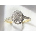 **BRILLIANT BUY [R26419]** DIAMOND CLUSTER [0.250ct] RING [YELLOW GOLD] - BUY SAFE
