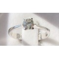 **6 CLAW DESIGN [R26473]** ROUND CUT [0.330ct] SOLITAIRE DIAMOND RING [WHITE GOLD] - BUY SAFE
