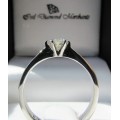 **6 CLAW DESIGN [R26473]** ROUND CUT [0.330ct] SOLITAIRE DIAMOND RING [WHITE GOLD] - BUY SAFE