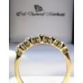 **TOP DEAL [R23419]** HIGH [H / SI] QUALITY [0.220ct] DIAMOND CLUSTER BAND [YELLOW GOLD] - BUY SAFE
