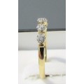 **TOP DEAL [R23419]** HIGH [H / SI] QUALITY [0.220ct] DIAMOND CLUSTER BAND [YELLOW GOLD] - BUY SAFE