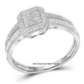 **NEW RANGE [R26639]** DESIGNER [0.300ct] SPLIT SHANK CLUSTER DIAMOND RING [WHITE GOLD] - BUY SAFE