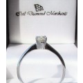 **BRIGHT SPARKLE [R27528]** OVAL CUT [0.570ct] 4 CLAW DIAMOND RING [WHITE GOLD] - BUY SAFE