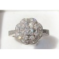 **SHOWSTOPPER [R52643]** FLORAL DESIGN [1.00ct] DIAMOND RING [WHITE GOLD] - BUY SAFE