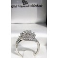 **GORGEOUS SWIRL [R56331]** CLUSTER DESIGN [1.300ct] DIAMOND RING [WHITE GOLD] - BUY SAFE