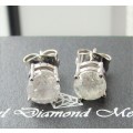 **BARGAIN BUY** MASSIVE CLEARANCE [1.690ct] DEAL ROUND CUT EARRINGS [WHITE GOLD] - BUY SAFE