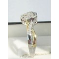 **LIMITED OFFER [R33419]** HIGH QUALITY [0.400ct] DIAMOND HEART RING [YELLOW / WHITE GOLD] -BUY SAFE