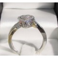 **LIMITED OFFER [R33419]** HIGH QUALITY [0.400ct] DIAMOND HEART RING [YELLOW / WHITE GOLD] -BUY SAFE