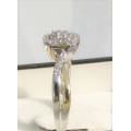 **SPECIAL DEAL [R28258]** TWIST DESIGN [0.375ct] DIAMOND [H / SI3] RING [WHITE/YELLOW GOLD]-BUY SAFE