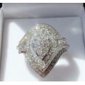 **MASSIVE DEAL [R74327]** PEAR SHAPED DESIGN [1.500ct] DIAMOND RING [WHITE GOLD] - BUY SAFE