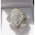 **MASSIVE DEAL [R74327]** PEAR SHAPED DESIGN [1.500ct] DIAMOND RING [WHITE GOLD] - BUY SAFE