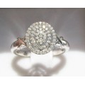 **CRAZY DEAL [R31224]** OVAL DESIGN [0.350ct] DIAMOND RING [WHITE GOLD] - BUY SAFE