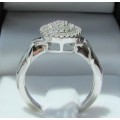 **CRAZY DEAL [R31224]** OVAL DESIGN [0.350ct] DIAMOND RING [WHITE GOLD] - BUY SAFE