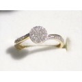 **SWIRL DESIGN COLLECTION [R20639]** CLUSTER [0.200ct] DIAMOND RING [YELLOW GOLD] - BUY SAFE