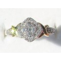 **ULTRA SPARKLY [R28258]** PAVE DESIGN [0.375ct] DIAMOND RING [WHITE GOLD] - BUY SAFE