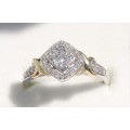 **ULTRA SPARKLY [R28258]** PAVE DESIGN [0.375ct] DIAMOND RING [WHITE GOLD] - BUY SAFE