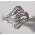**GORGEOUS [R23419]** HIGH QUALITY [0.220ct] ROUND CUT DIAMOND BAND [WHITE GOLD] - BUY SAFE