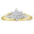 **STAR DESIGN COLLECTION [R21639]** CLUSTER [0.200ct] DIAMOND RING [YELLOW GOLD] - BUY SAFE