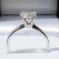 **BARGAIN BUY** OUR FAMOUS 1CT PRINCESS CUT DIAMOND SOLITAIRE RING [1.000ct]  WHITE GOLD - BUY SAFE