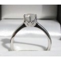 **BARGAIN BUY** ROUND CUT [0.800ct] DIAMOND SOLITAIRE RING [WHITE GOLD] - BUY SAFE