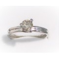 **1/2ct SPECIAL [R27314]** ROUND CUT [0.570ct] SOLITAIRE DIAMOND RING [WHITE GOLD] - BUY SAFE