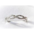 **CLEARANCE DEAL** TWIST DESIGN [0.400ct] DIAMOND BAND [18KT WHITE GOLD] - BUY SAFE