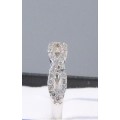 **CLEARANCE DEAL** TWIST DESIGN [0.400ct] DIAMOND BAND [18KT WHITE GOLD] - BUY SAFE