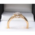 **NEW COLLECTION [R31639]** DESIGNER [0.375ct] DIAMOND RING [YELLOW GOLD] - BUY SAFE