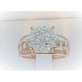 **SHOWSTOPPER [R72643]** INVISIBLE ROUND HALO DESIGN [1.500ct] DIAMOND RING [ROSE GOLD] - BUY SAFE