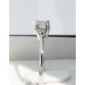 **BARGAIN BUY** PRINCESS CUT [0.430ct] DIAMOND SOLITAIRE RING [WHITE GOLD] - BUY SAFE