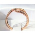 **GORGEOUS [R28419]** HIGH QUALITY [0.300ct] ROUND CUT DIAMOND BAND [ROSE GOLD] - BUY SAFE