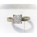 **ULTRA SPARKLY [R24258]** INVISIBLE DESIGN [0.325ct] DIAMOND RING [YELLOW GOLD] - BUY SAFE