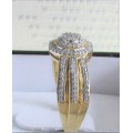 **SUNKISSED COLLECTION [R29639]** CLUSTER [0.350ct] DIAMOND RING [YELLOW GOLD] - BUY SAFE