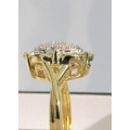 **LUSTROUS [R28083]** ROUND / BAGUETTE CUT [0.400ct] DIAMOND RING [YELLOW GOLD] - BUY SAFE