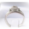 **SUPER DEAL [R29258]** PRINCESS DESIGN TWINSET [0.400ct] DIAMOND RING +BAND [WHITE GOLD] - BUY SAFE