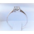 **BARGAIN BUY** ROUND CUT [0.700ct] DIAMOND SOLITAIRE RING [WHITE GOLD] - BUY SAFE