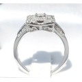 **ITS ALL IN THE DETAIL | R41632** ROUND/BAGUETTE CUT | 0.750ct | DIAMOND RING |WHITE GOLD -BUY SAFE