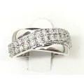 **GORGEOUS [R38419]** HIGH QUALITY [0.650ct] ROUND CUT DIAMOND BAND [WHITE GOLD] - BUY SAFE