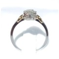 **MARQUISE DESIGN [R29451]** ROUND CUT [0.350ct] DIAMOND RING [TWO TONE GOLD] - BUY SAFE