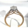 **NEW COLLECTION [R31639]** DESIGNER [0.350ct] DIAMOND RING [YELLOW GOLD] - BUY SAFE