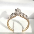 **SUNKISSED COLLECTION [R32639]** DESIGNER [0.350ct] CLUSTER DIAMOND RING [YELLOW GOLD] - BUY SAFE