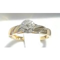 **SWIRL COLLECTION | R24639** DESIGNER | 0.250ct | CLUSTER DIAMOND RING | YELLOW GOLD - BUY SAFE