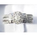 **FANTASTIC OFFER | R58632** ROUND CUT CLUSTER | 1.150ct | DIAMOND RING | WHITE GOLD - BUY SAFE