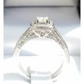 **WOW EFFECT | R74853** PRINCESS CUT BRIDAL TWINSET |1.300ct| DIAMOND RING | WHITE GOLD - BUY SAFE